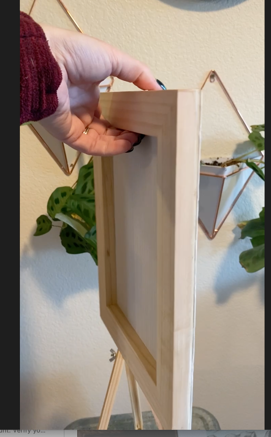 Option 2 Framing on wood panel