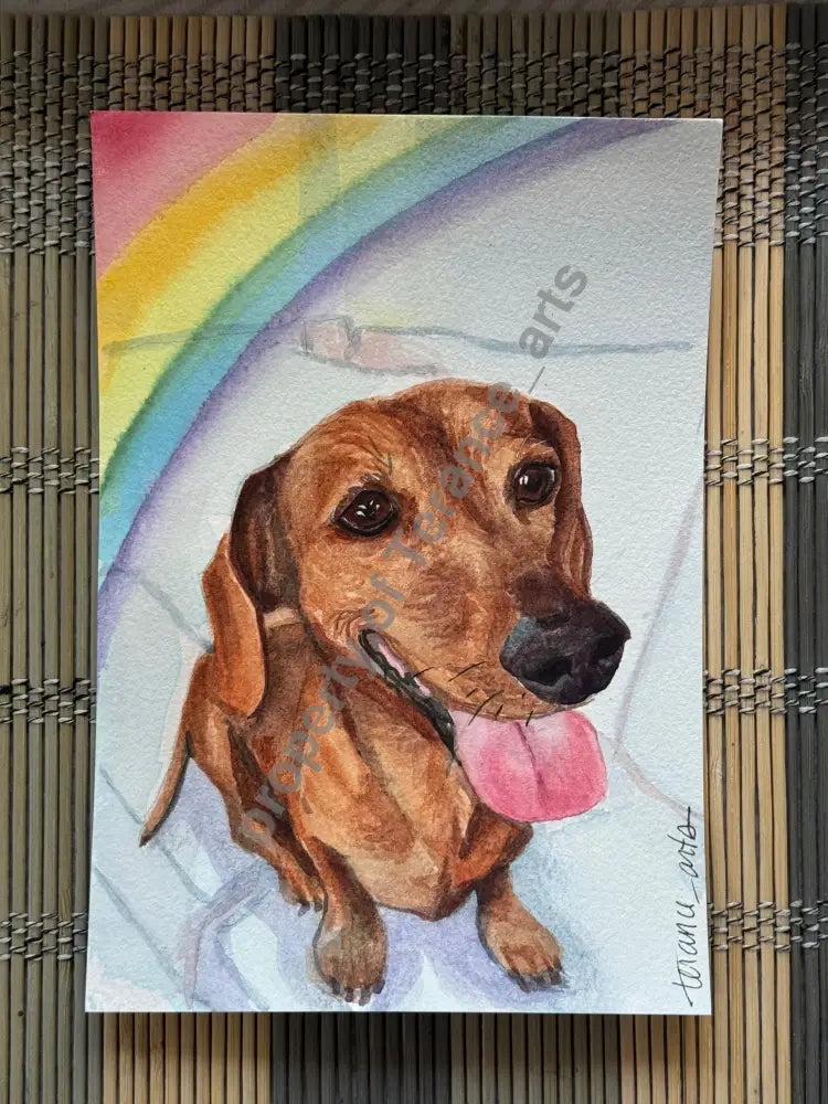 Pet Portrait 8x10 size - watercolor