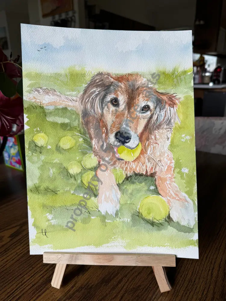 Pet Portrait 8x10 size - watercolor