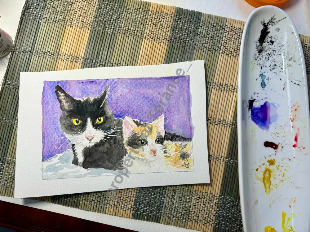 Pet Portrait 8x10 size - watercolor
