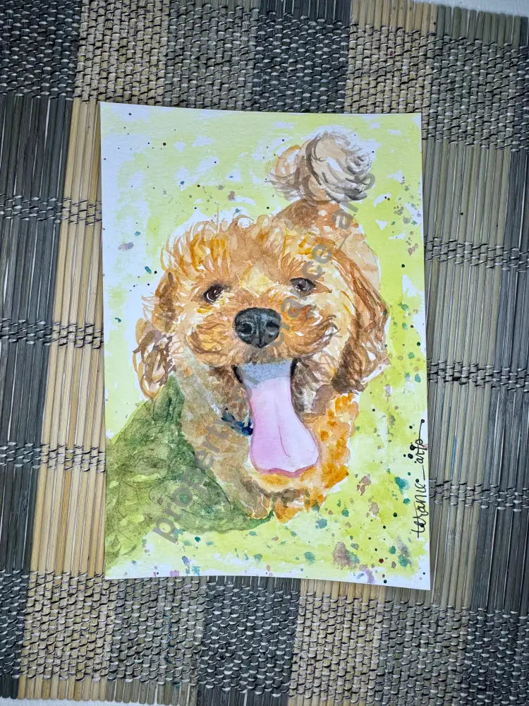 Pet Portrait 8x10 size - watercolor