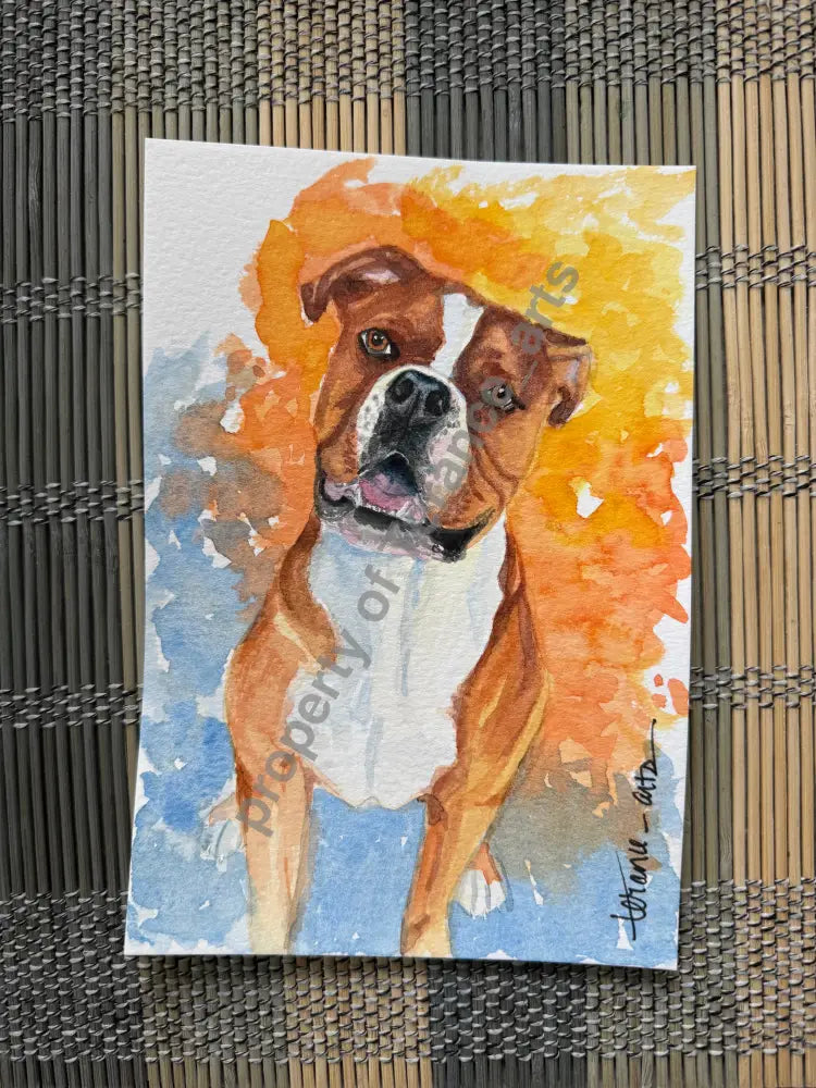 Pet Portrait 8x10 size - watercolor